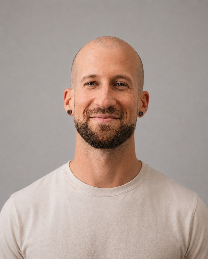 Andras Lenart, Registered Clinical Counsellor, studio headshot